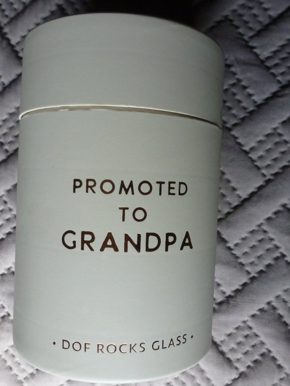 Promoted to Grandpa Wine Glass